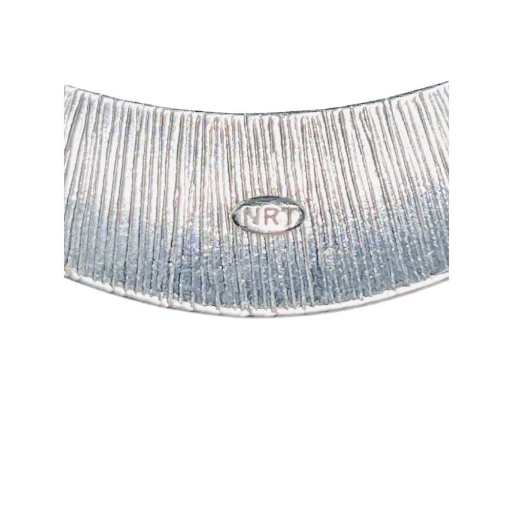 Avon Silver Tone And Blue Bib Necklace Signed NRT (6163) - Picture 5 of 6